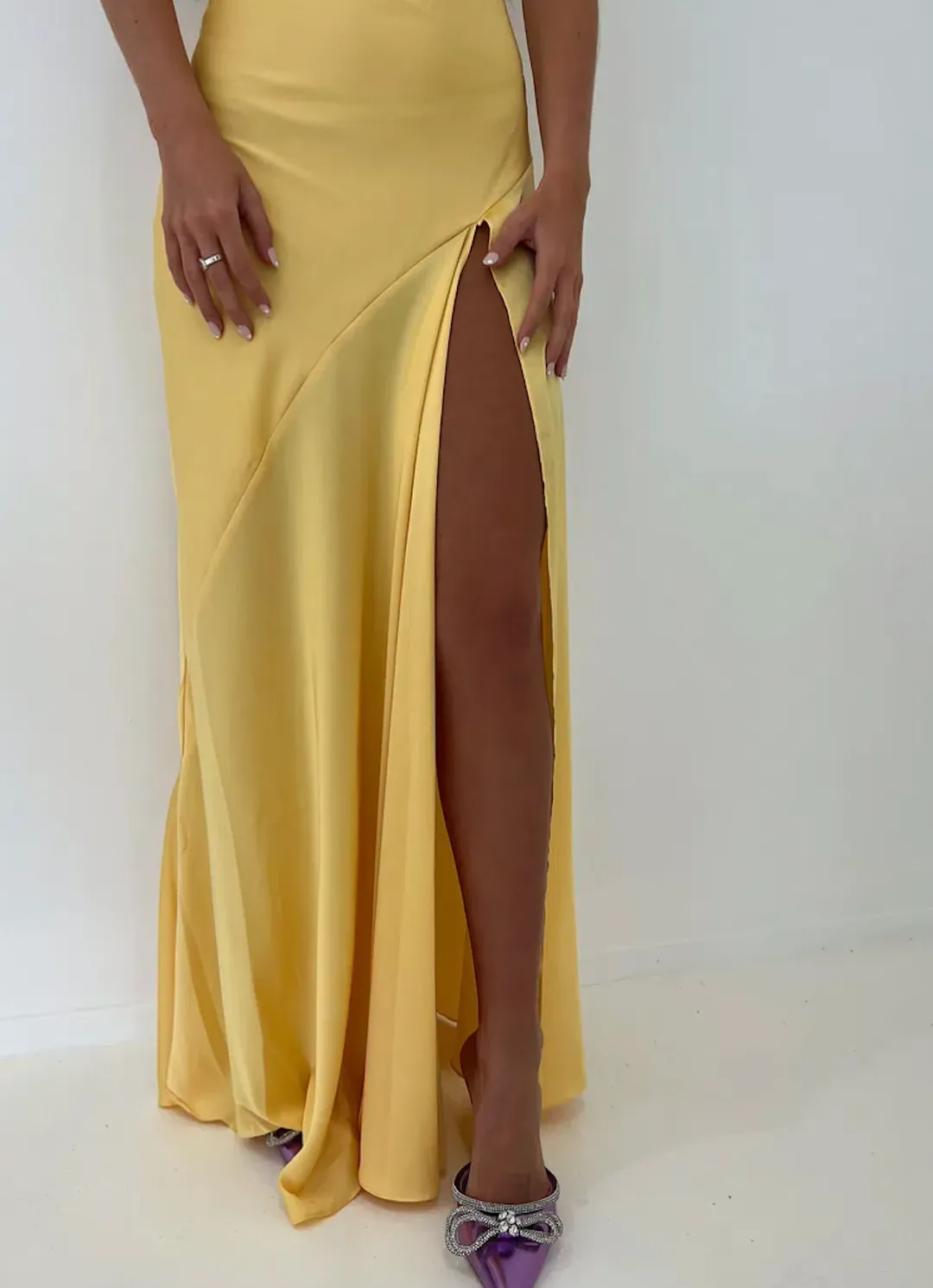 Hntr the label Gaia Gown gold sun size XS for rent on The Volte - main image