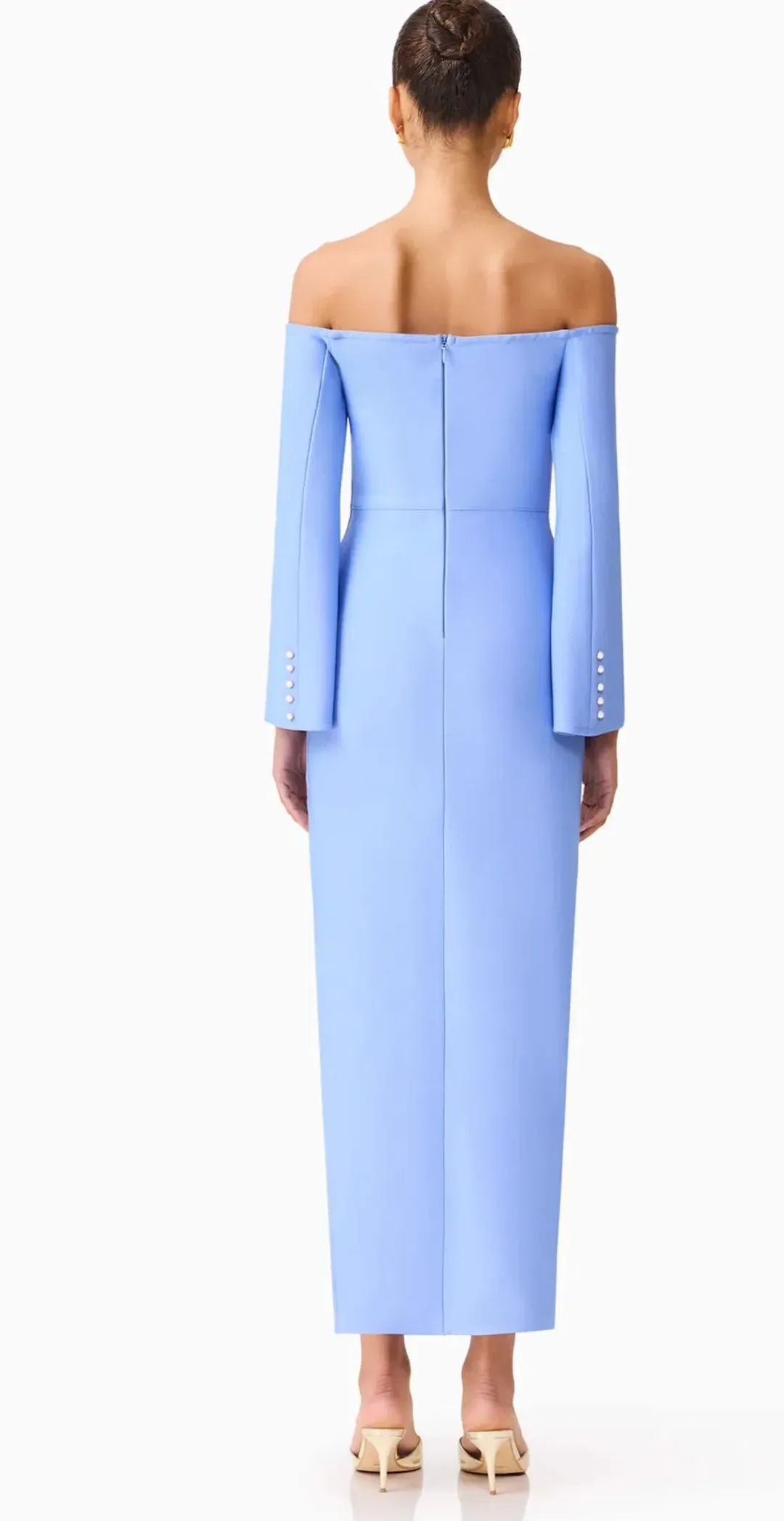 Elliatt Sonya Long Sleeve Midi Dress in Blue for rent on The Volte - main image