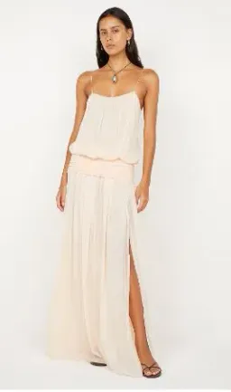 Bec and Bridge Camille Blouson Dress in Peach Size 10 for rent on The Volte - image 1