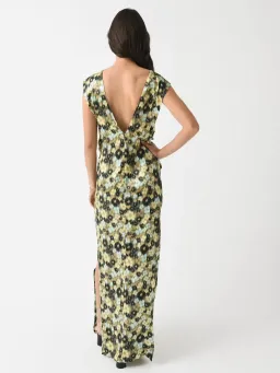Lee Mathews Bella Silk Drape Maxi Dress for rent on The Volte - image 2