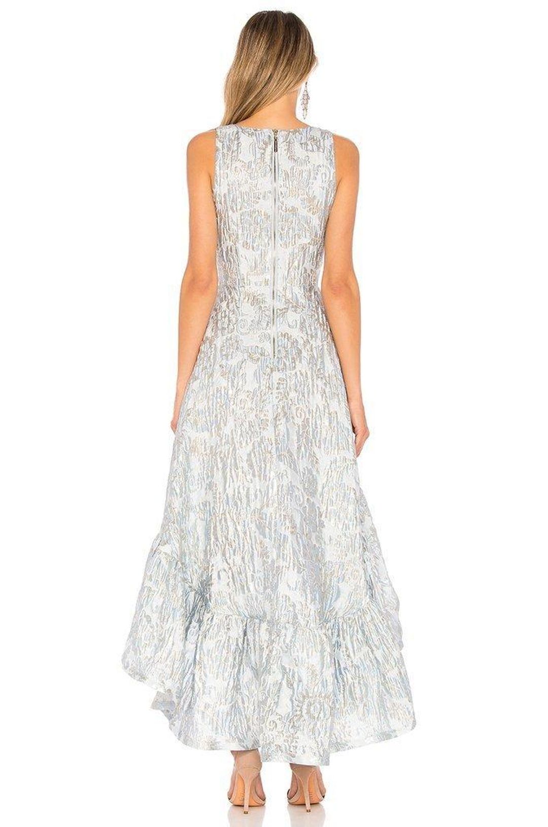 Bronx & Banco Fiona High Low Jacquard Dress size 12 for rent on The Volte - main image