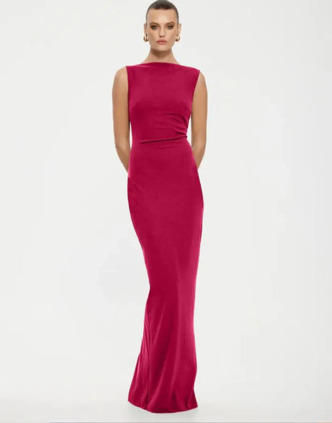 Effie Kats Verona Gown in Raspberry Size S/8 for rent on The Volte - main image