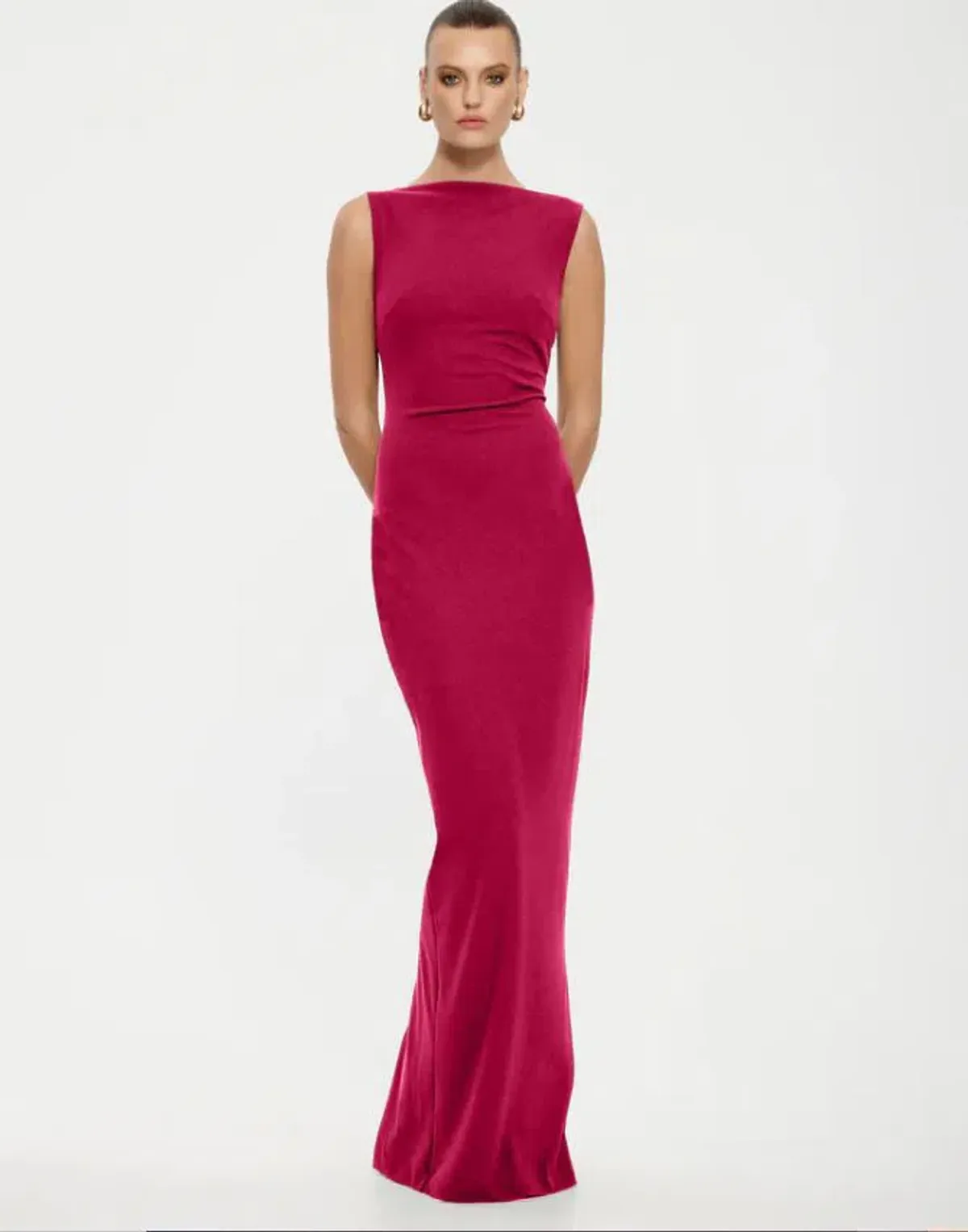 Effie Kats Verona Gown in Raspberry Size S/8 for rent on The Volte - main image