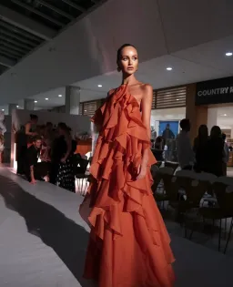 Aje / Pandorea Layered Maxi Dress / Coral Clay / Size 12 (Fits 12-16) for rent on The Volte - image 5