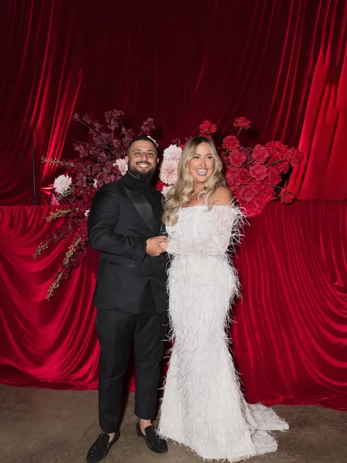 Feathered Corset Alin Le Kal wedding dress for rent on The Volte - main image
