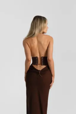 Natalie Rolt  Bronte Top and Allira Skirt in Espresso Brown Size 1 for rent on The Volte - image 7