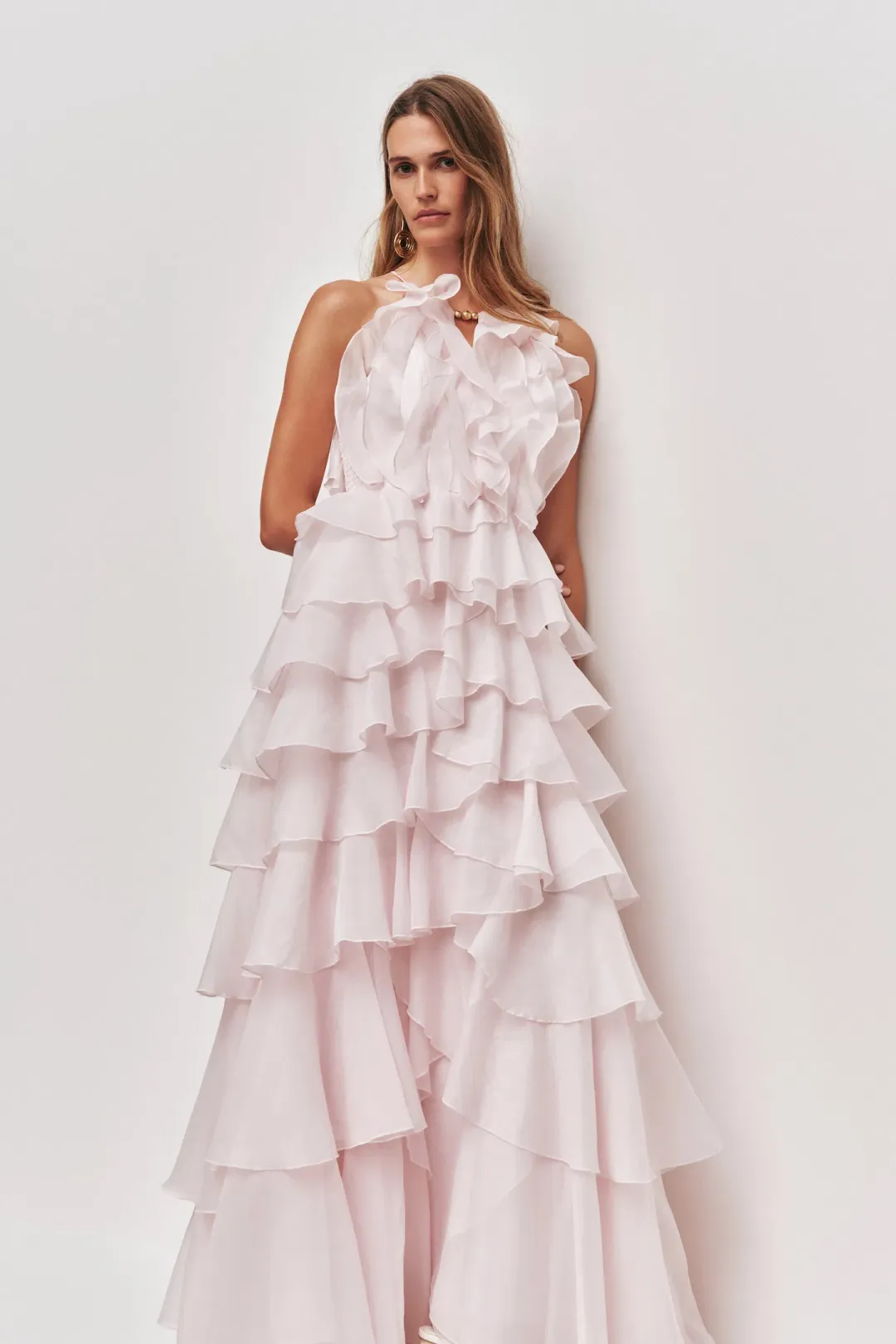 Aje Cleo Gown in Pastel Pink for rent on The Volte - main image