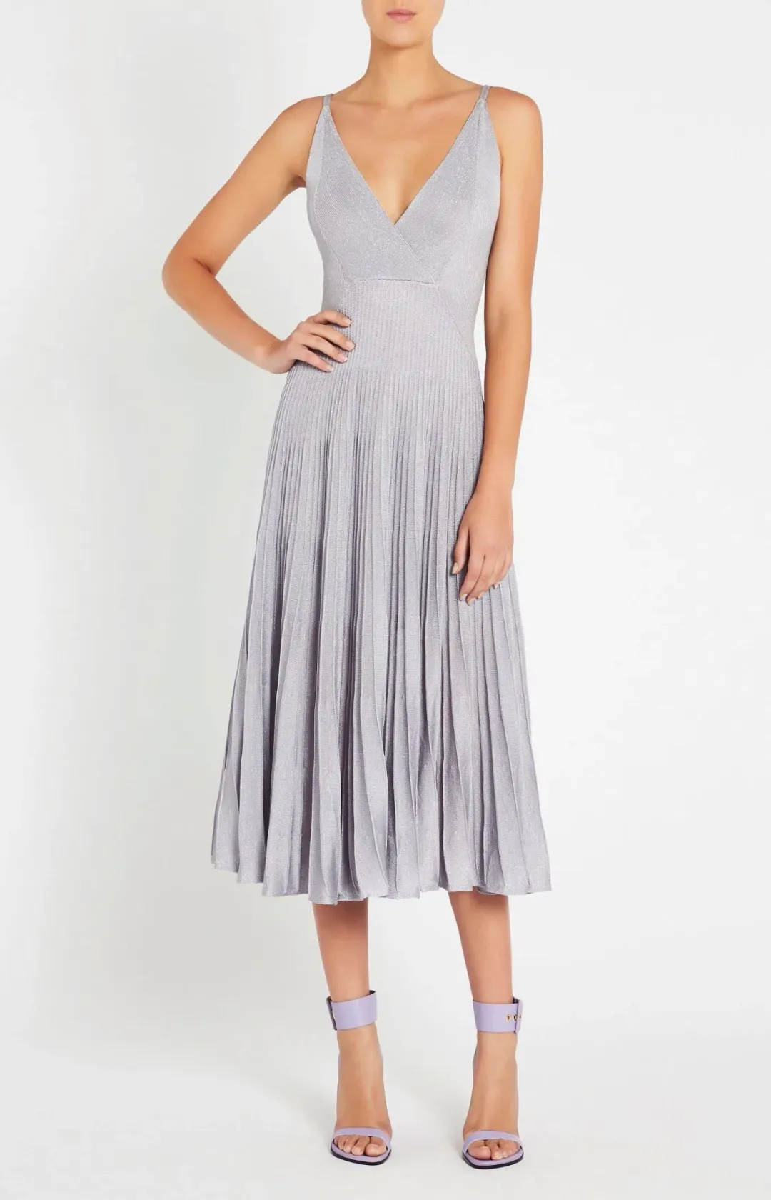 Sass & Bide Almost Famous Knit Dress Metallic Blue/Silver Size 8 for rent on The Volte - main image