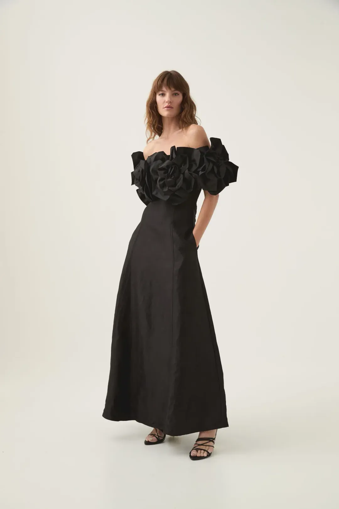 Aje Etta Midi Dress size 10 Black  for rent on The Volte - main image