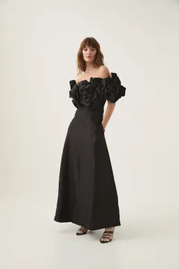 Aje Etta Midi Dress size 10 Black  for rent on The Volte - image 1