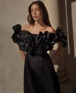 Aje Etta Midi Dress size 10 Black  for rent on The Volte - image 3