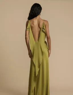 Arcina Ori, Odessa Dress, Pistachio, Size M / 10 for rent on The Volte - image 7