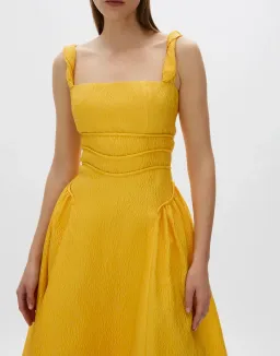 Rachel Gilbert Sophia Strap Dress Gold 6/AU18 for rent on The Volte - image 4