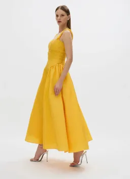 Rachel Gilbert Sophia Strap Dress Gold 6/AU18 for rent on The Volte - image 2