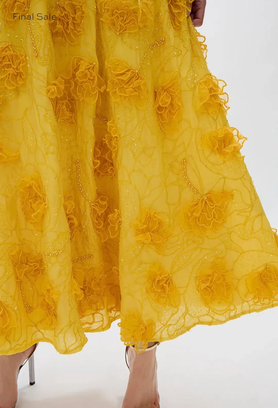 Rachel Gilbert Ianthe Dress Yellow 1/AU8 for rent on The Volte - main image