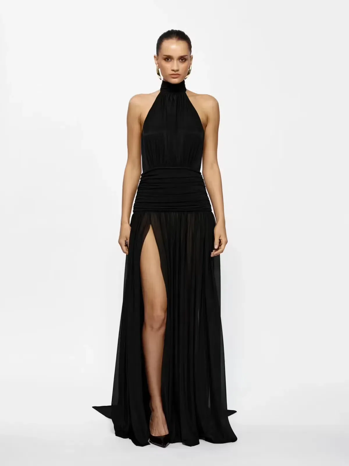 Effie Kats Verity Maxi Gown Black Size S / AU 8 for rent on The Volte - main image