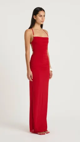 Benni Andy Beaded Maxi Dress in Red Size 10  for rent on The Volte - image 3