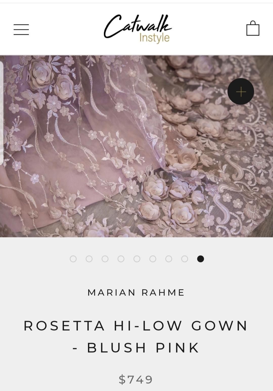 Marian Rahme Rosetta Gown size 8 for rent on The Volte - main image
