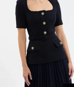 Rebecca Vallance Navy Jonie Midi Dress AU 10 for rent on The Volte - image 4
