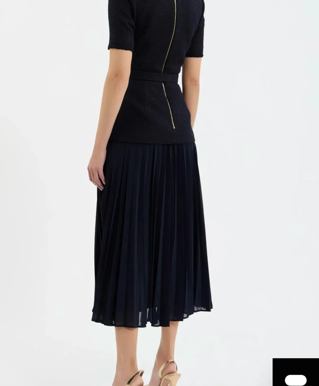 Rebecca Vallance Navy Jonie Midi Dress AU 10 for rent on The Volte - main image