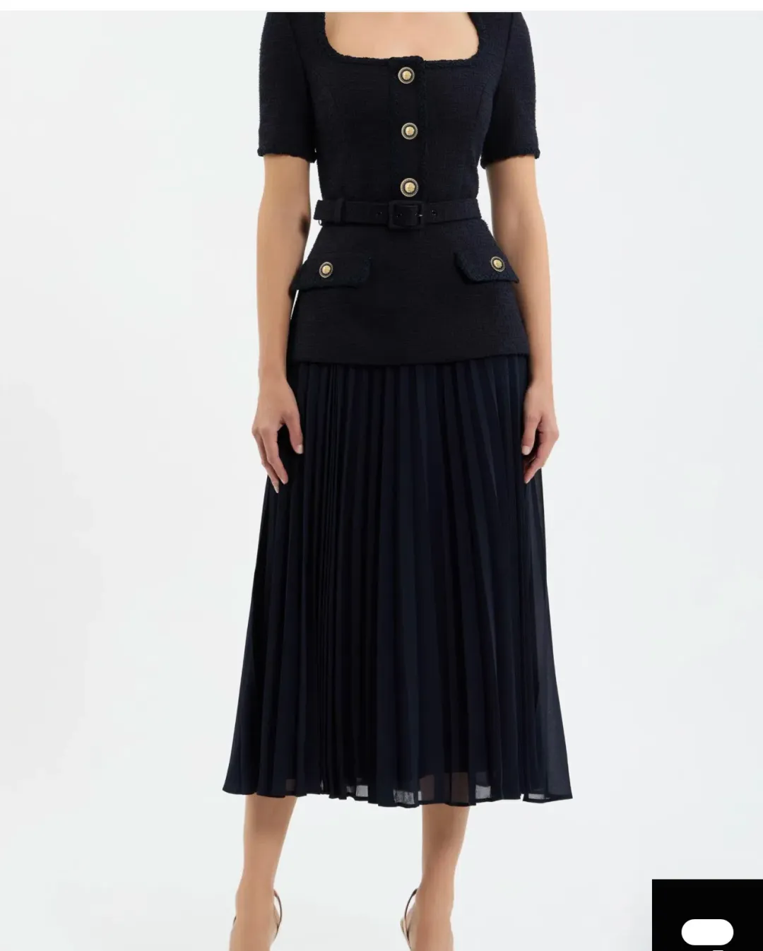 Rebecca Vallance Navy Jonie Midi Dress AU 10 for rent on The Volte - main image