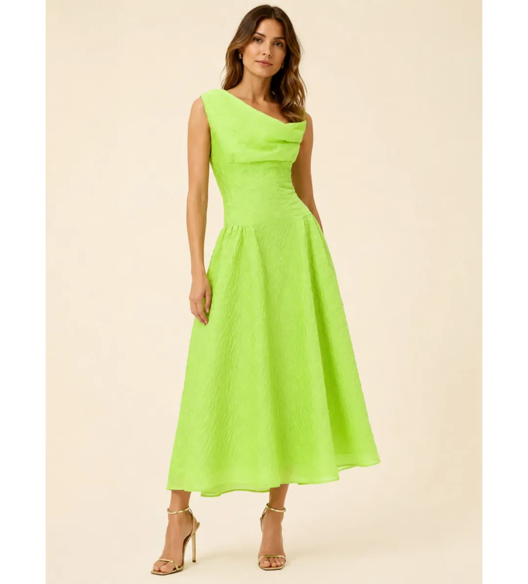 Rachel Gilbert Elley Midi Dress in Green Size 6/AU18 for rent on The Volte - main image