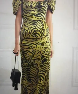 De la Vali - Alma tiger silk satin dress Size 8. RRP $600 for rent on The Volte - image 3