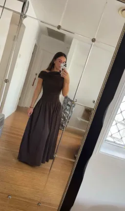 Bec + Bridge Dark Chocolate Asymmetric Maxi – Size Small for rent on The Volte - image 2