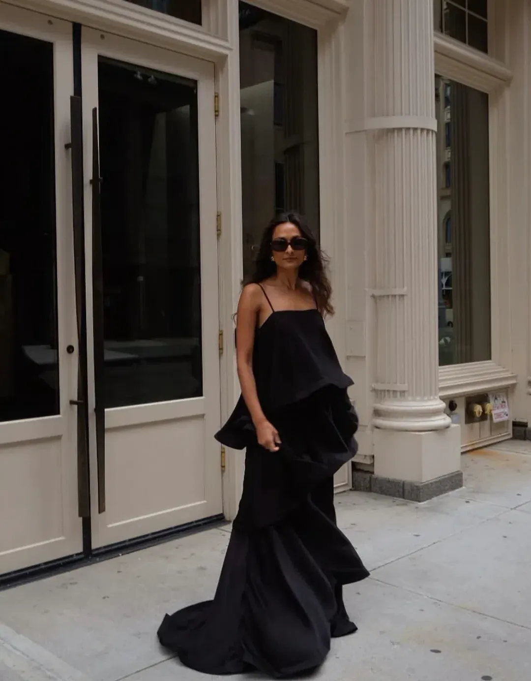 Elliatt Tilly Tiered Maxi Dress size XL / 14 Black  for rent on The Volte - main image