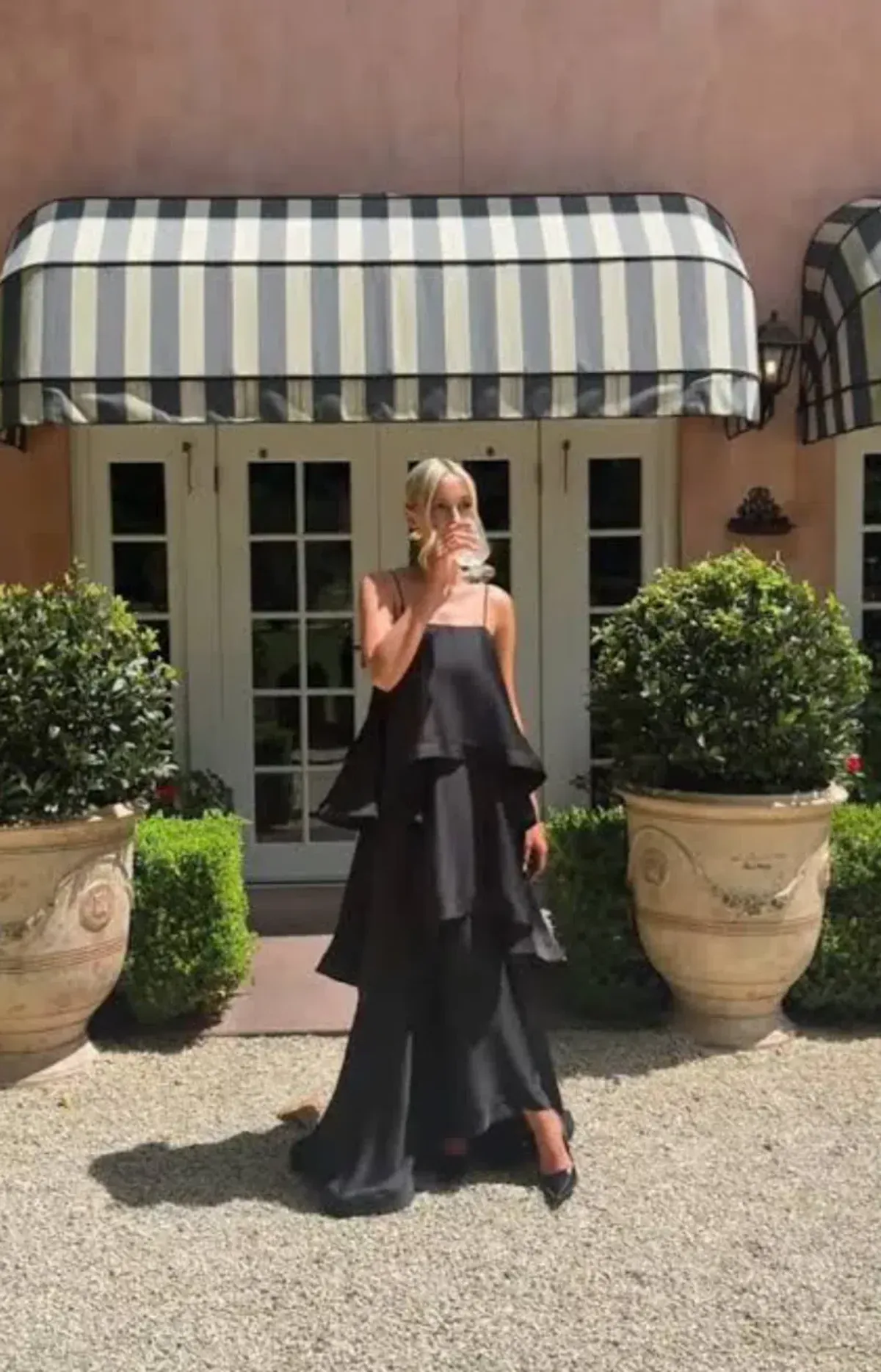 Elliatt Tilly Tiered Maxi Dress size XL / 14 Black  for rent on The Volte - main image