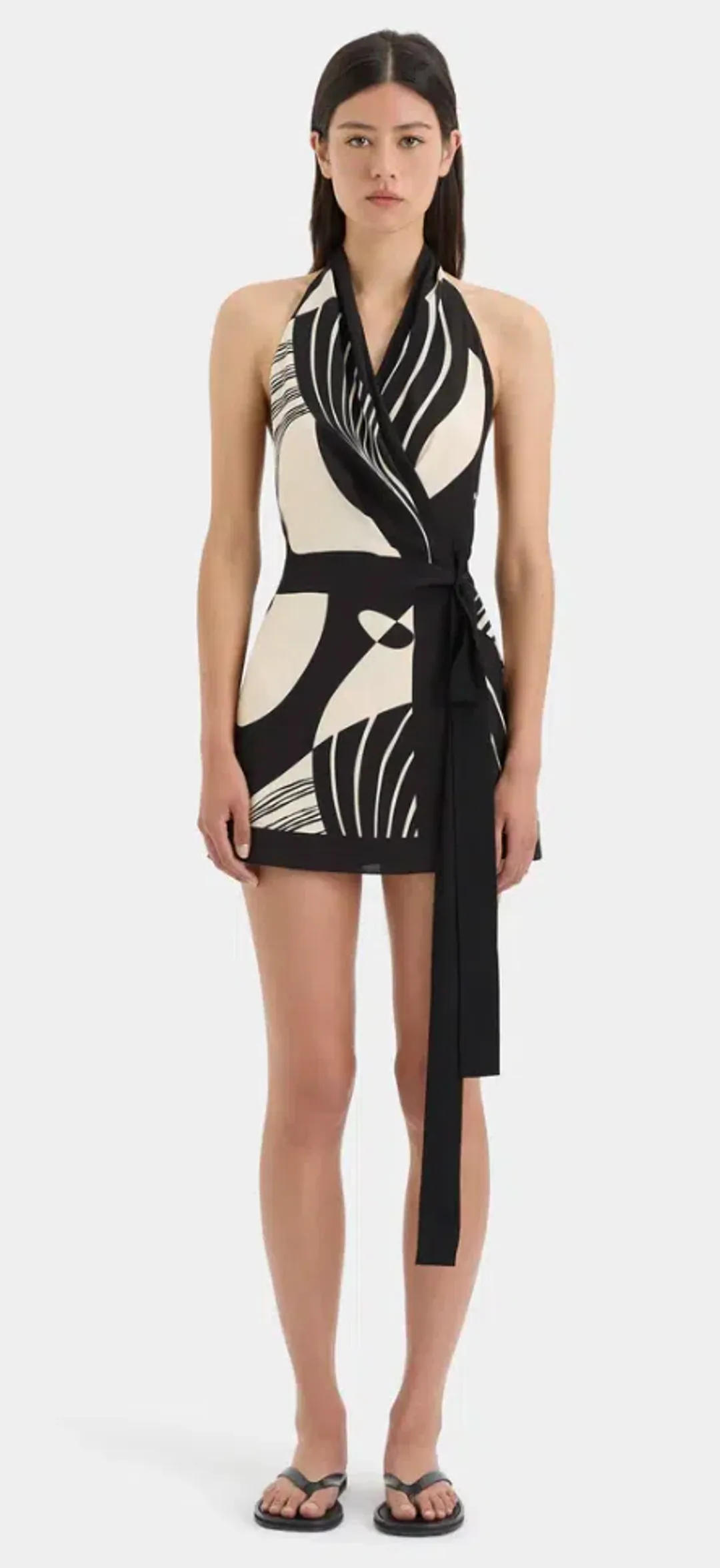 Sir The Label Realisme Wrap Halter Mini Dress Size 0 for rent on The Volte - main image