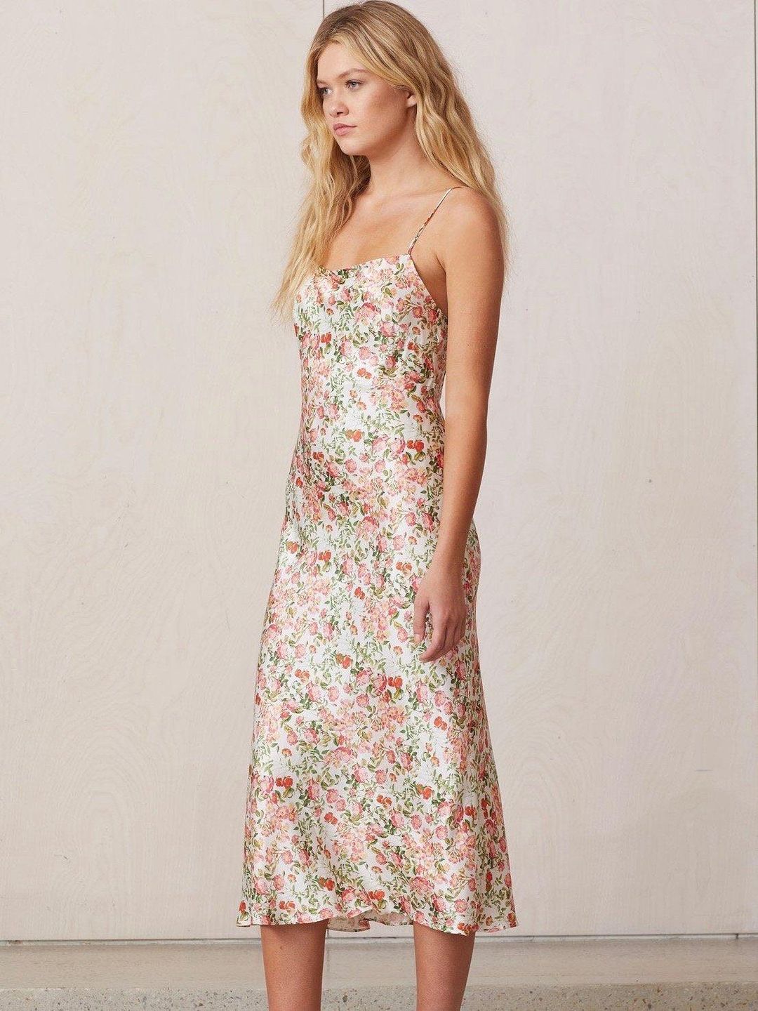 Bec & Bridge Camellia Delights Slip Midi Dress Floral Size 10  for rent on The Volte - main image