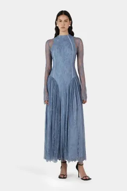 Hansen And Gretel Violetta Lace Dress Steel Grey Size 10 for rent on The Volte - image 8