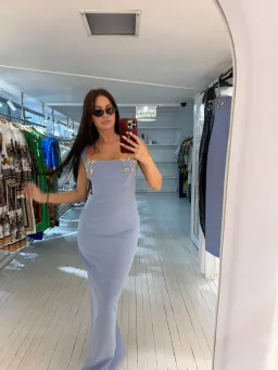 Rachel Gilbert Malia Maxi Gown in Blue Size AU 8 for rent on The Volte - image 4