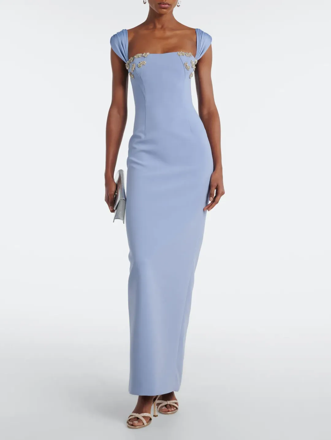 Rachel Gilbert Malia Maxi Gown in Blue Size AU 8 for rent on The Volte - main image