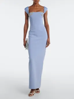 Rachel Gilbert Malia Maxi Gown in Blue Size AU 8 for rent on The Volte - image 1