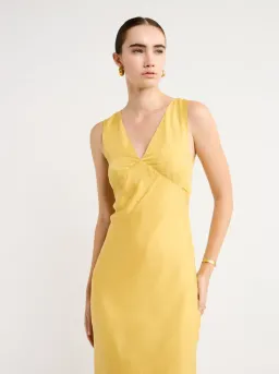 Sovere Arcade Slip Dress In Golden Size 6 for rent on The Volte - image 1