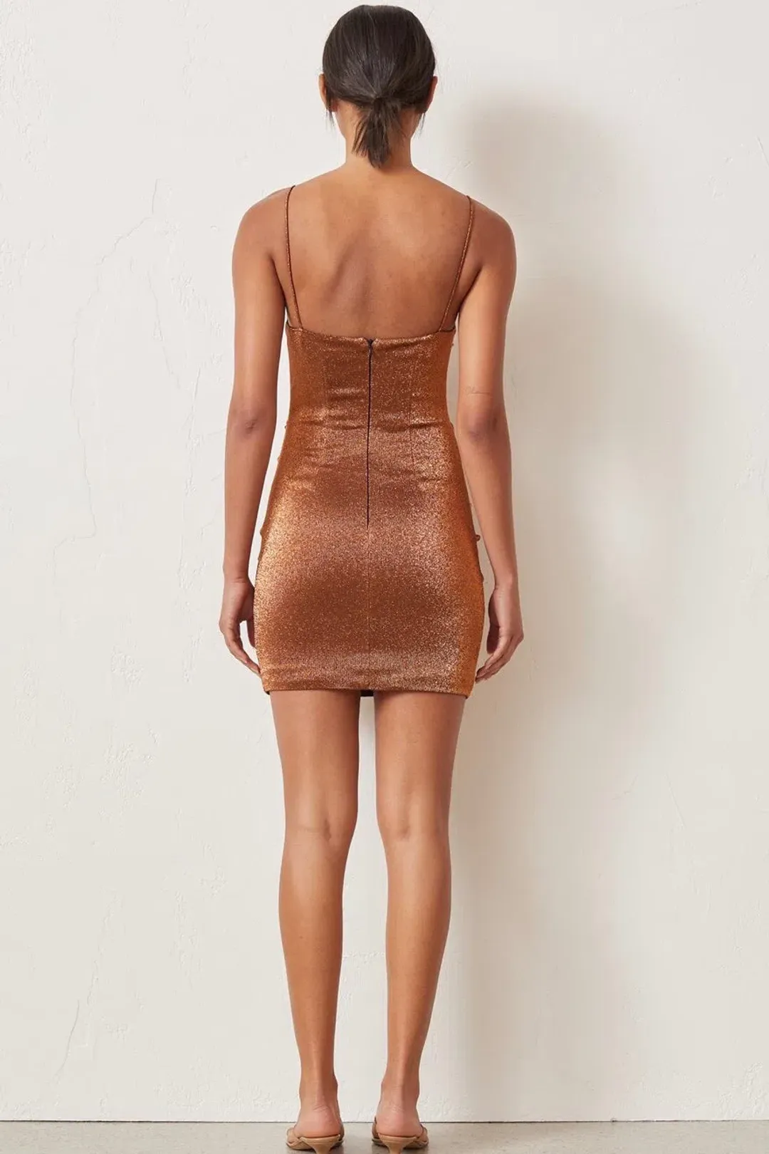 Bec & Bridge - Bronze Baby Mini Dress - Size 10 for rent on The Volte - main image