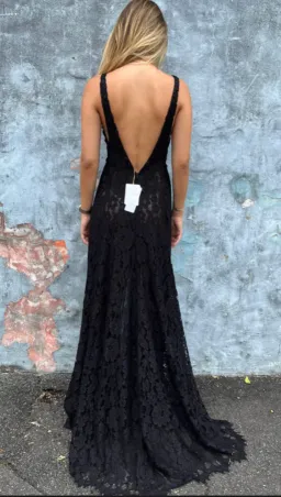 Scanlan Theodore | Black Lace Gown for rent on The Volte - image 5