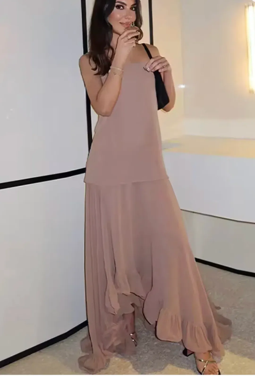 H&M | Nude Bandeau Dress  for rent on The Volte - main image