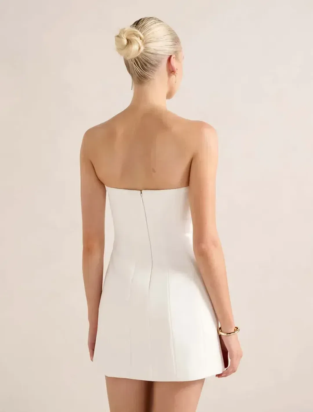 Harper Strapless Bow Mini Dress for rent on The Volte - main image