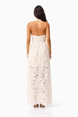 Elliatt Sienna Halter Gown in Cream Size S/AU 8 for rent on The Volte - image 2