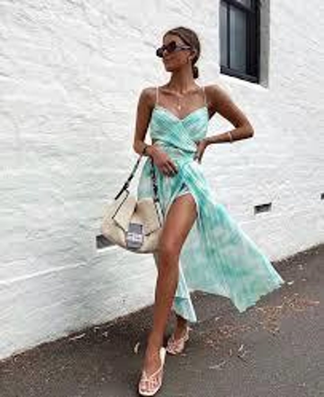 Sheike Daydream Pleat Dress Mint Size 10  for rent on The Volte - main image
