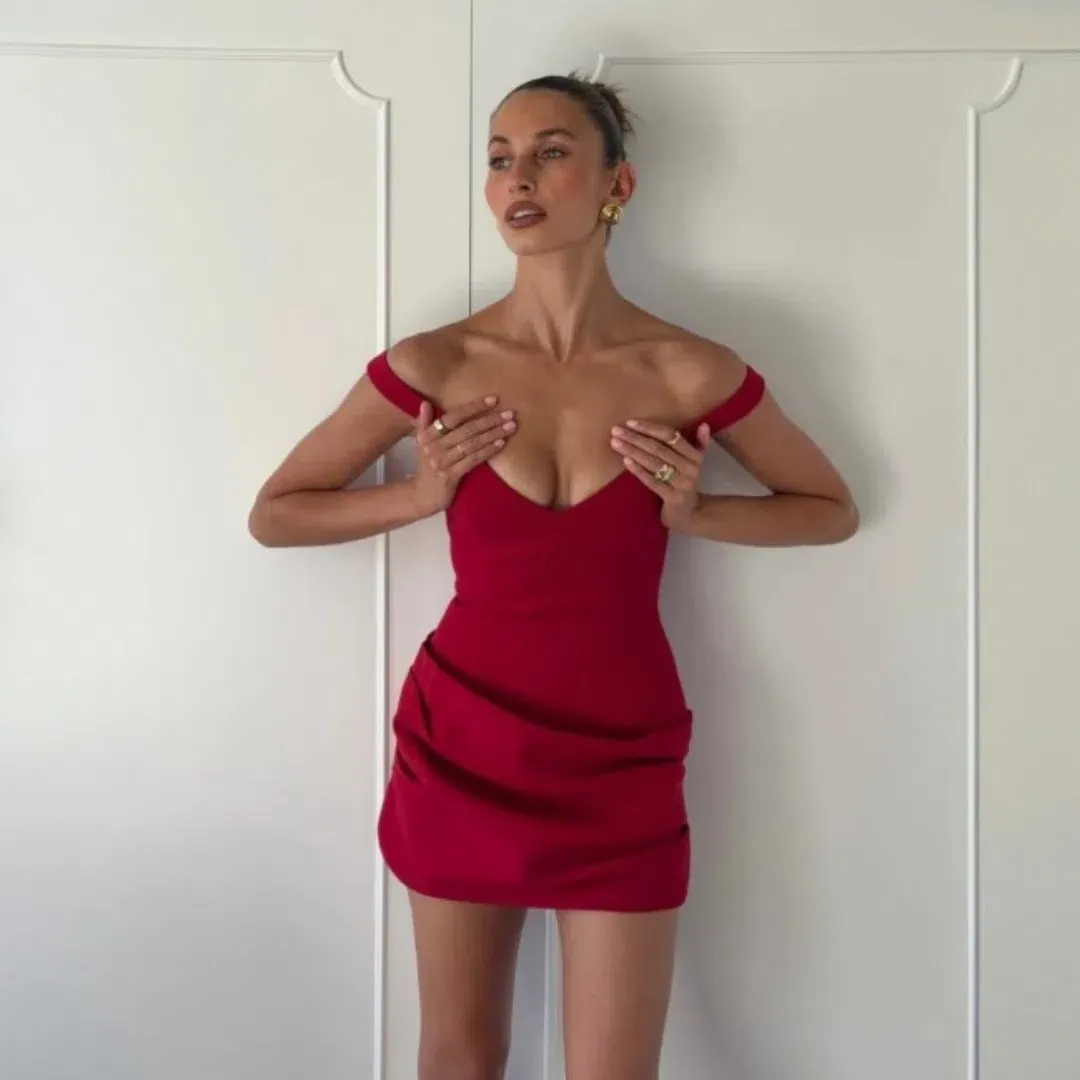 Arcina Ori Avery Dress Red Size Small (8 AU)  for rent on The Volte - main image