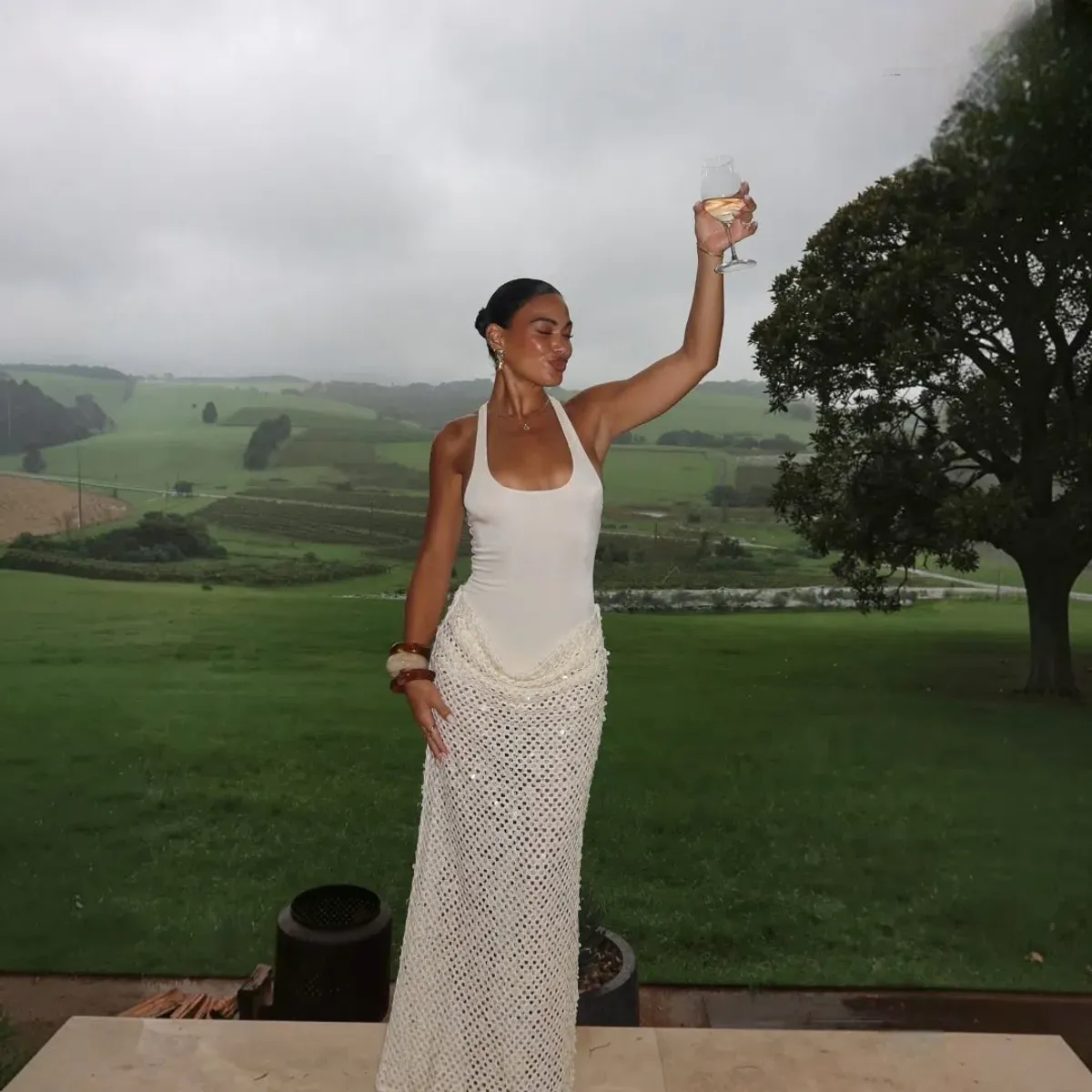 Benni Ariel Maxi Dress in Shell Size 10 AU / Medium for rent on The Volte - main image