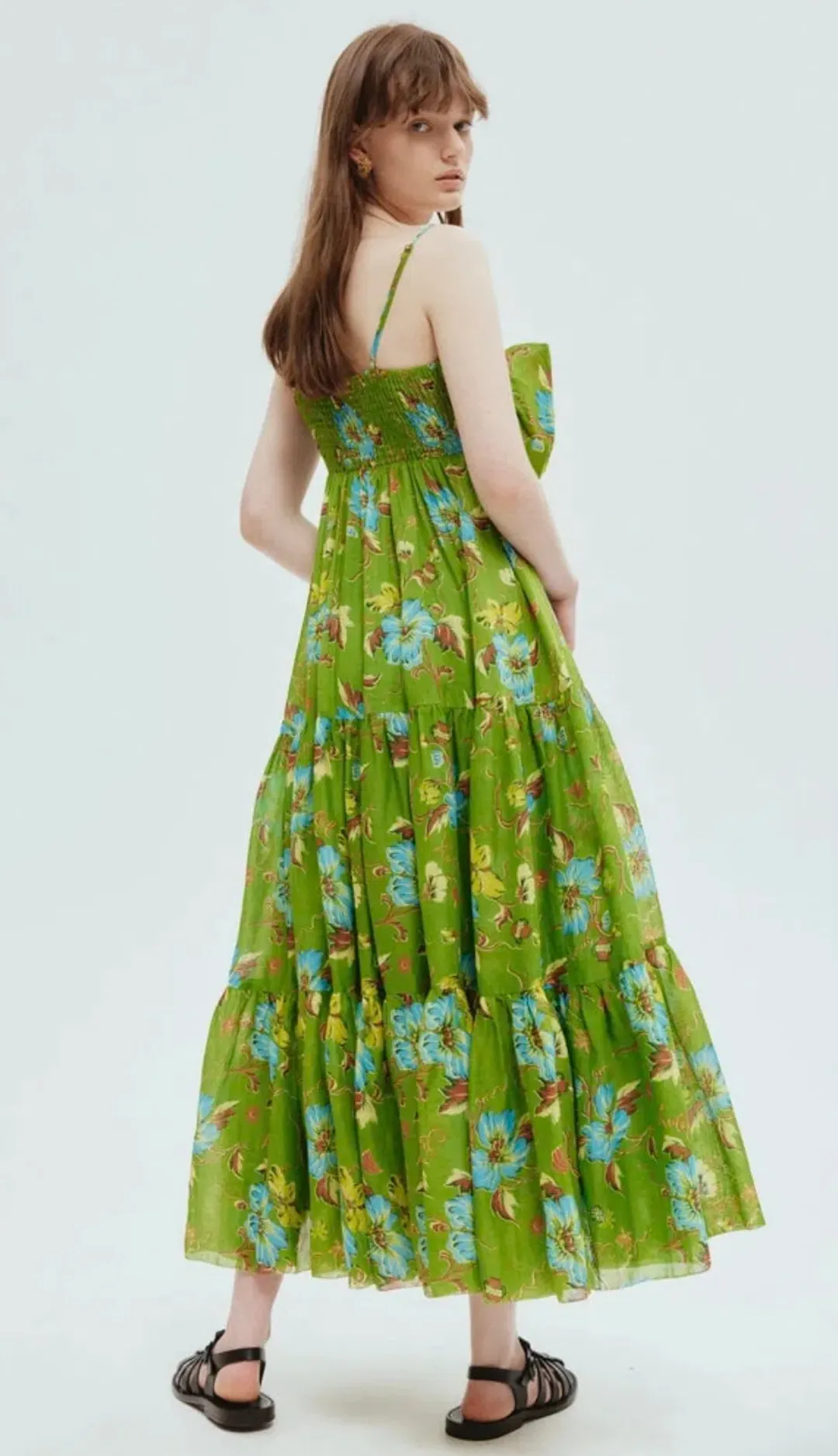Alemais Hotel Lamu floral-print midi dress size 16 for rent on The Volte - main image