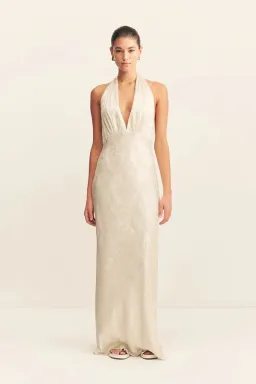 Shona Joy Calder Halter Neck Maxi Dress Bubbly Size 6 for rent on The Volte - image 1