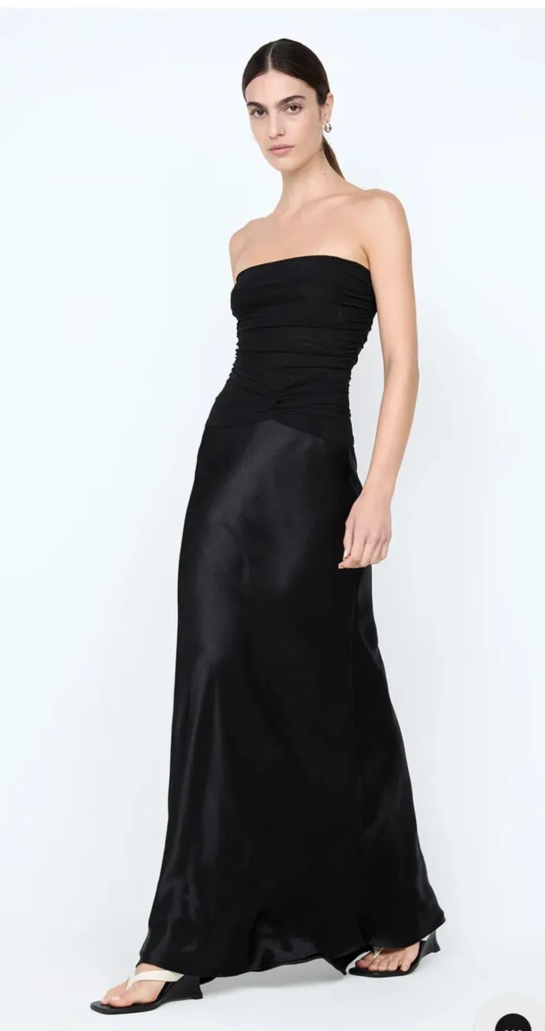 BEC & BRIDGE MILLAH STRAPLESS MAXI DRESS BLACK SIZE AU 6 for rent on The Volte - main image