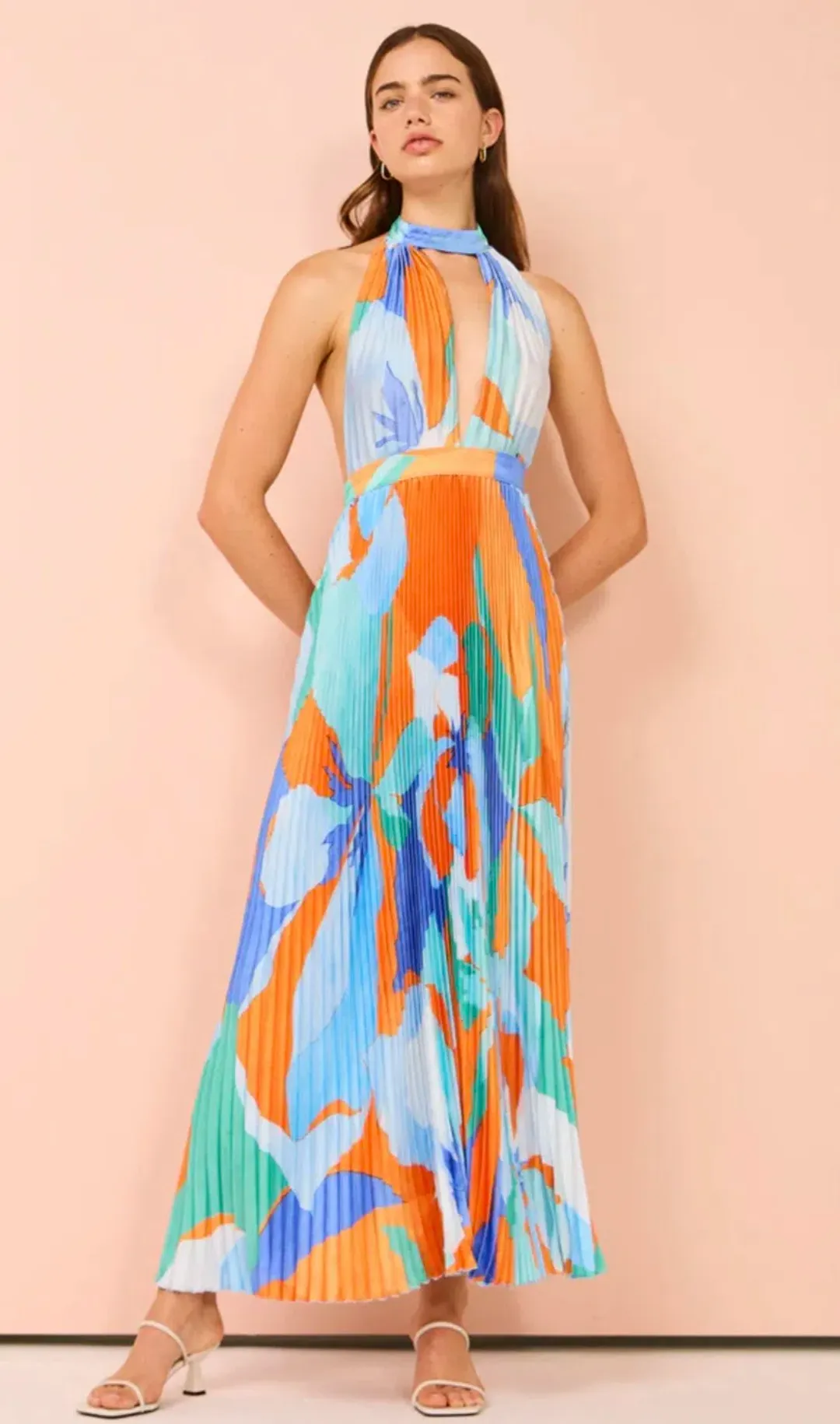 L'IDÉE/ Lidee Chateau Split Gown Capri Orange Size 14  for rent on The Volte - main image