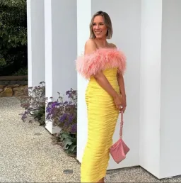 Rachel Gilbert Zion Midi Dress Yellow 6/AU18 for rent on The Volte - image 3
